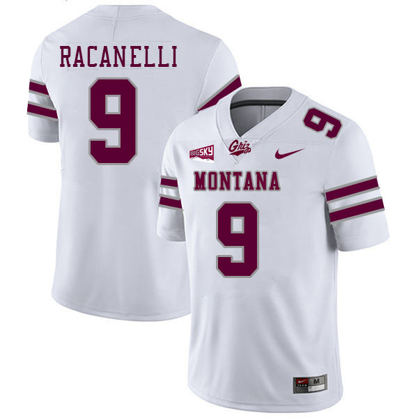 Montana Grizzlies #9 Sawyer Racanelli College Football Jerseys Stitched Sale-White